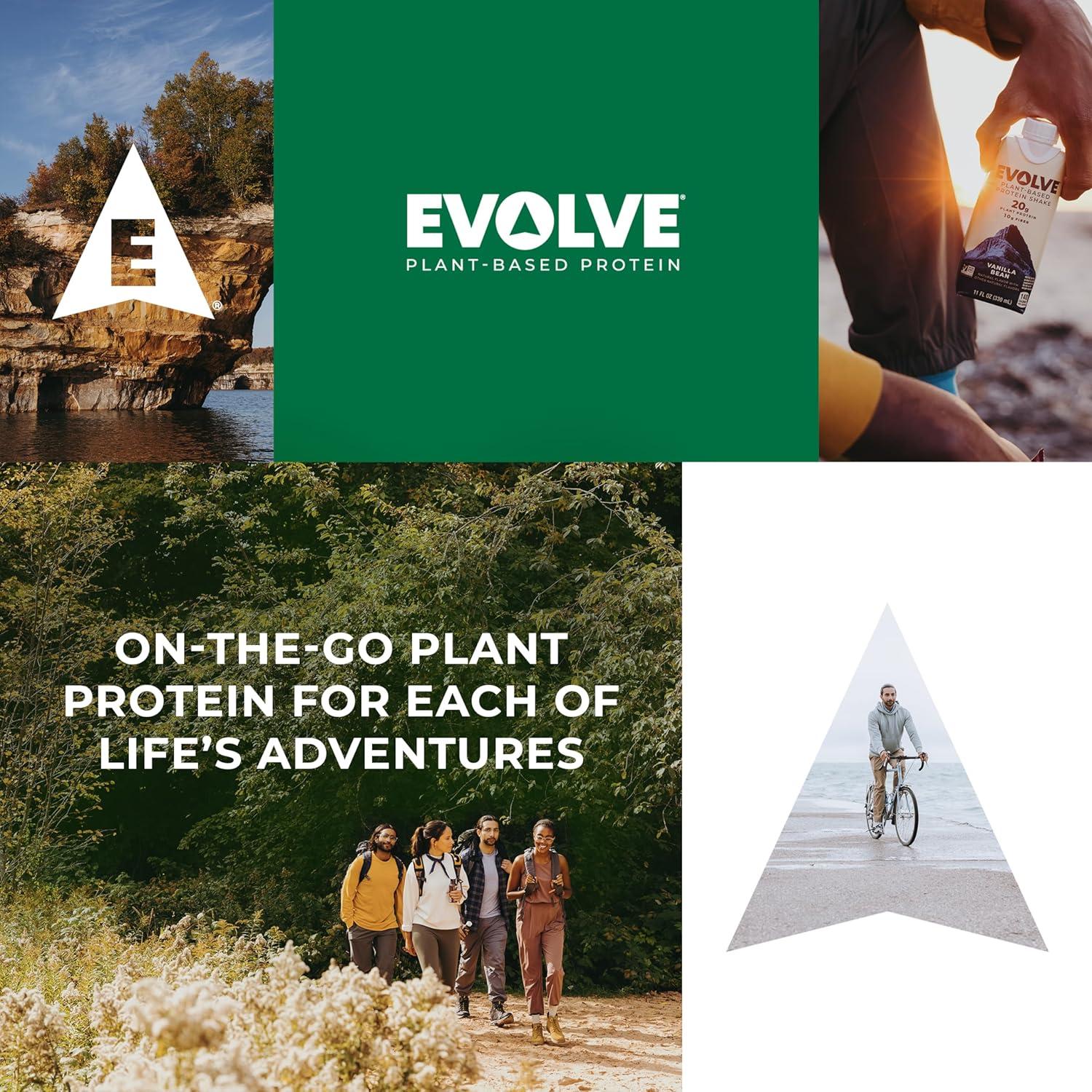 imageEvolve Plant Based Protein Shake Vanilla Bean 20g Vegan Protein Dairy Free No Artificial Sweeteners NonGMO 10g Fiber 11 Fl Oz Pack of 12 Formula May VaryVanilla