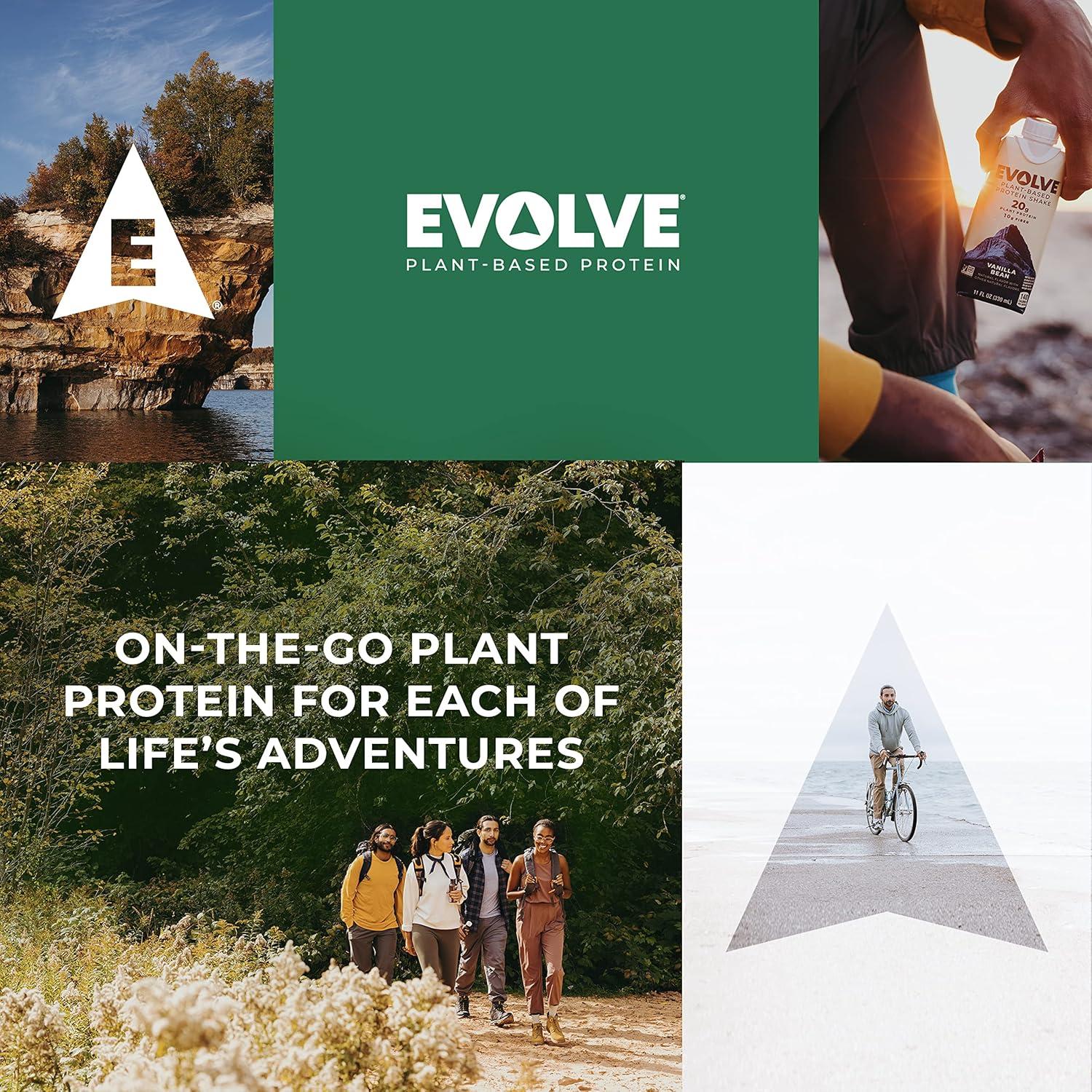 imageEvolve Plant Based Protein Shake Vanilla Bean 20g Vegan Protein Dairy Free No Artificial Sweeteners NonGMO 10g Fiber 11 Fl Oz Pack of 12 Formula May VaryBerry