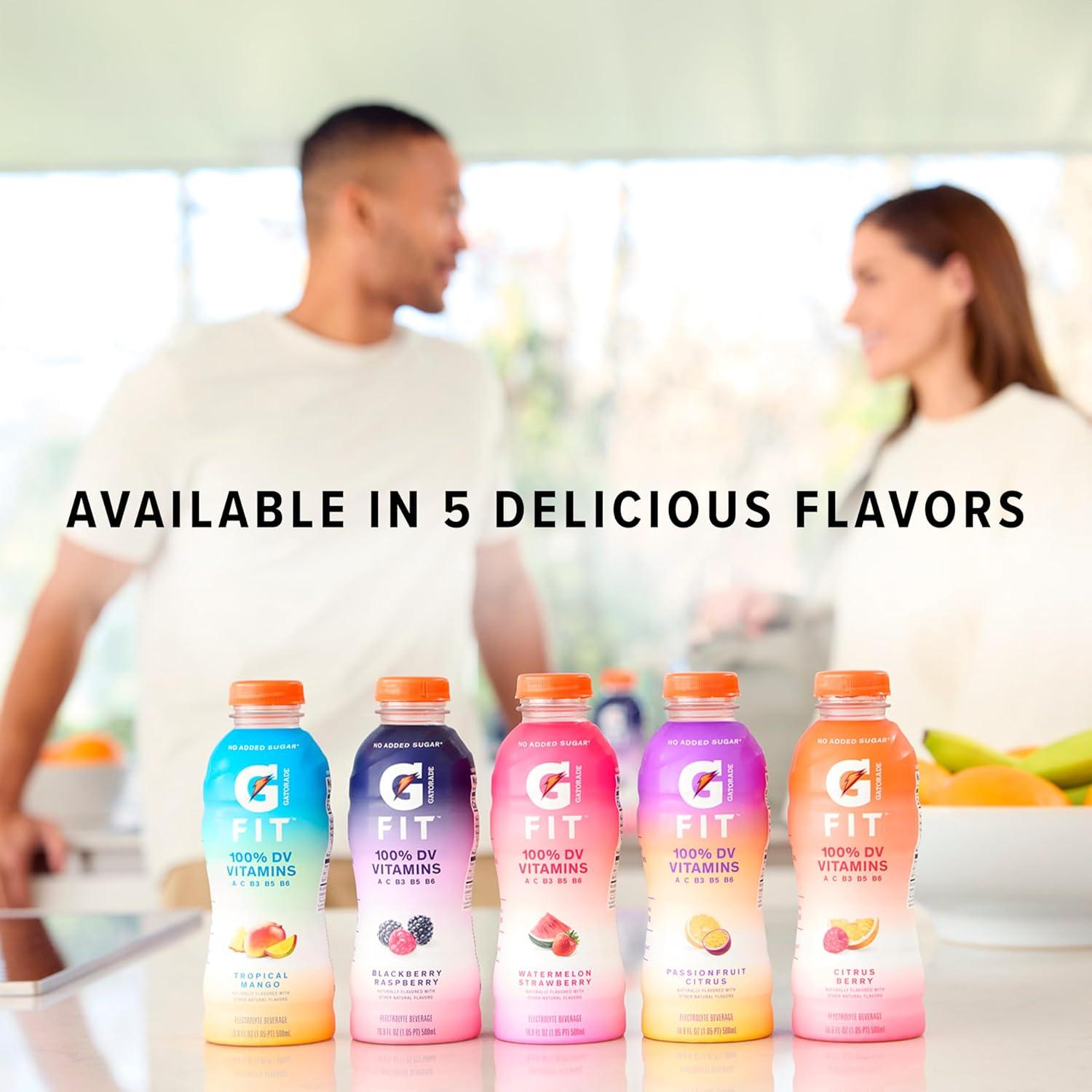 imageGatorade Fit Electrolyte Beverage Healthy Real Hydration New 20 4 Flavor Variety Pack 169oz Bottles 12 Pack4Flavor Variety Pack