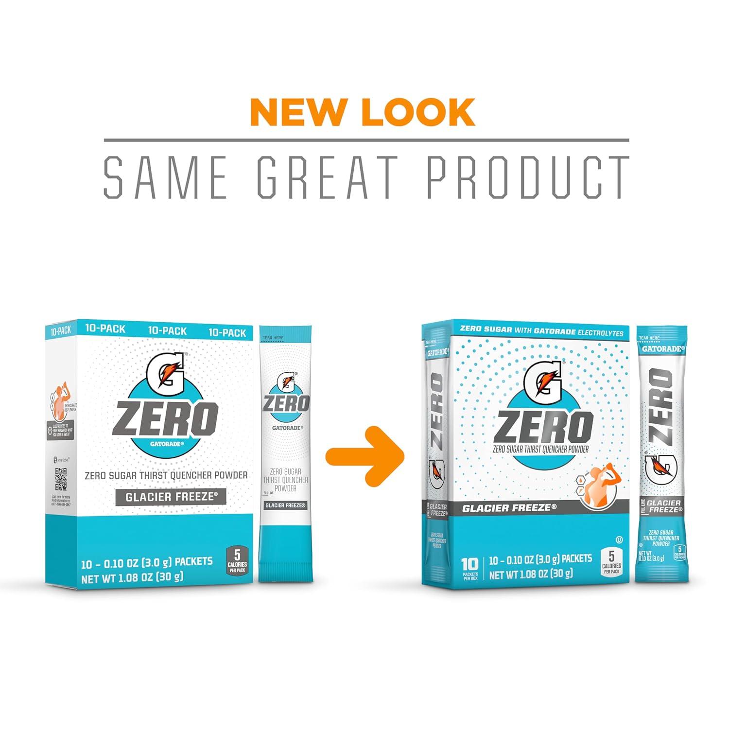 imageGatorade G Zero Powder Packets Glacier Cherry 108oz 10ctGlacier Freeze