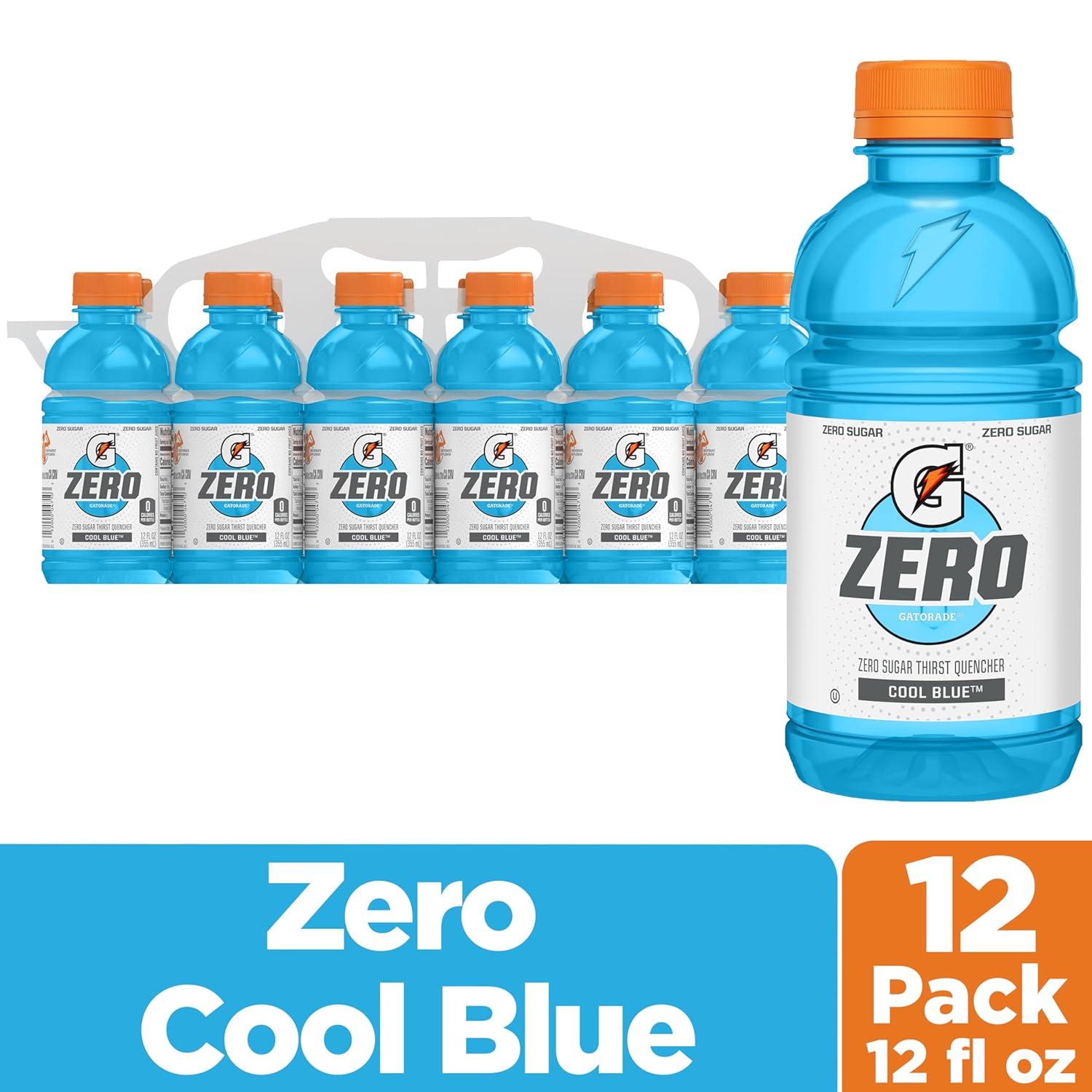 imageGatorade G Zero Sports Drink Lemon Lime 12 Fl Oz Pack of 12Zero Sugar  Cool Blue