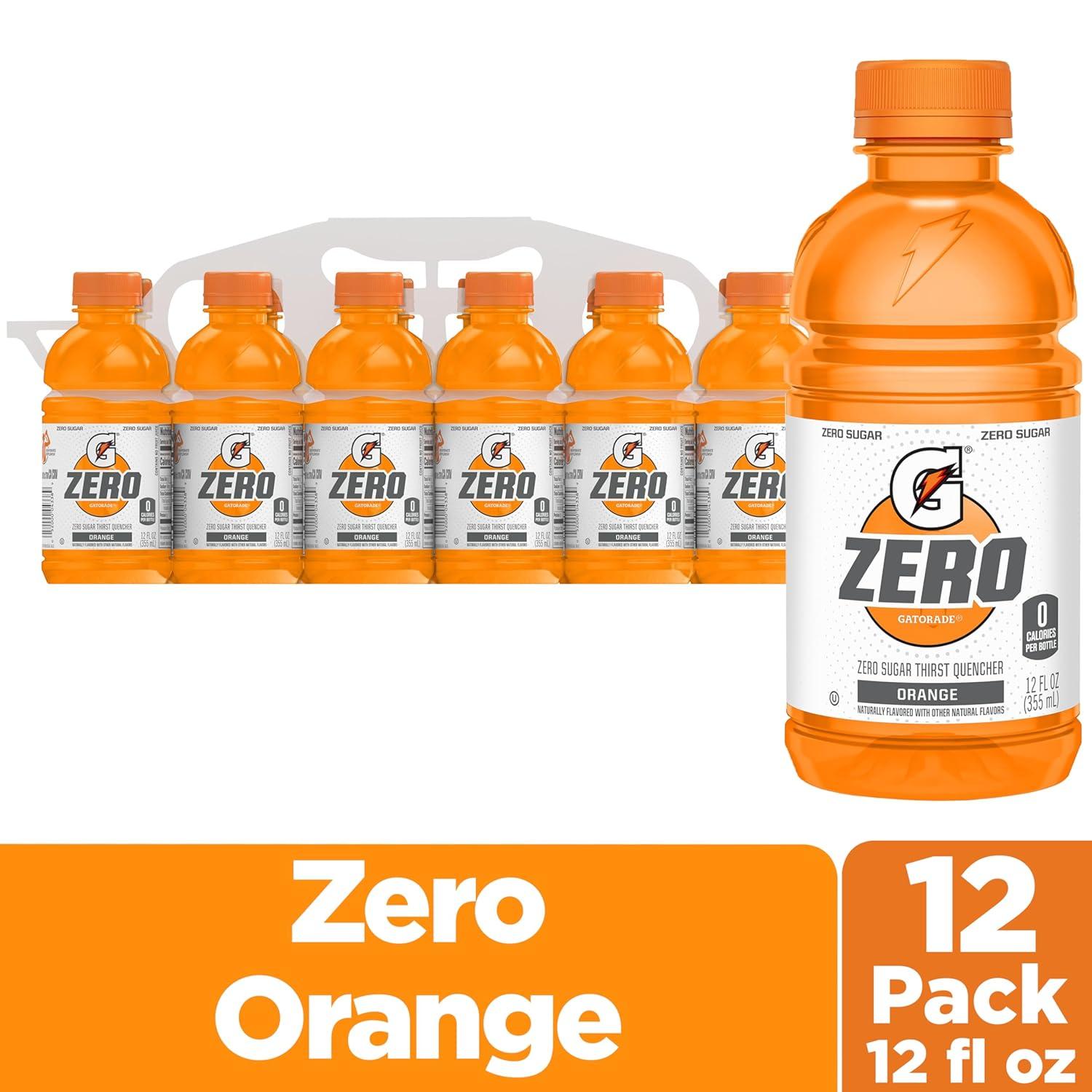 imageGatorade G Zero Sports Drink Lemon Lime 12 Fl Oz Pack of 12Zero Sugar  Orange
