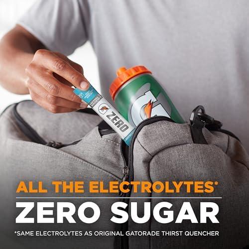 imageGatorade G Zero Sports Drink Mix Powder Packets Glacier Freeze Electrolyte Powder Drink Mix for Hydration Zero Sugar Total 120 PacketsFruit Punch