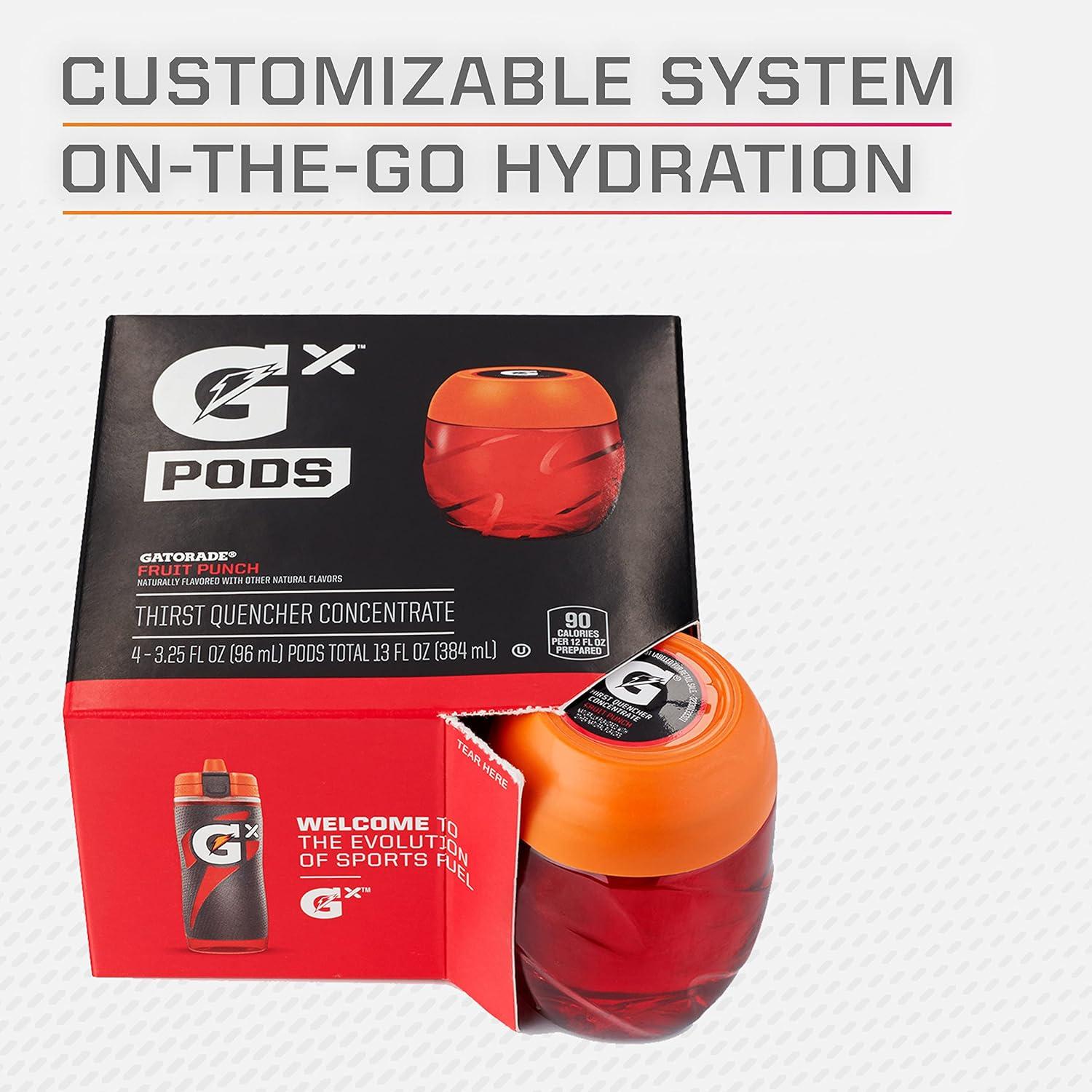imageGatorade Gx Hydration System NonSlip Gx Squeeze Bottles Or Gx Sports Drink Concentrate Pods 4 Count Pack of 4