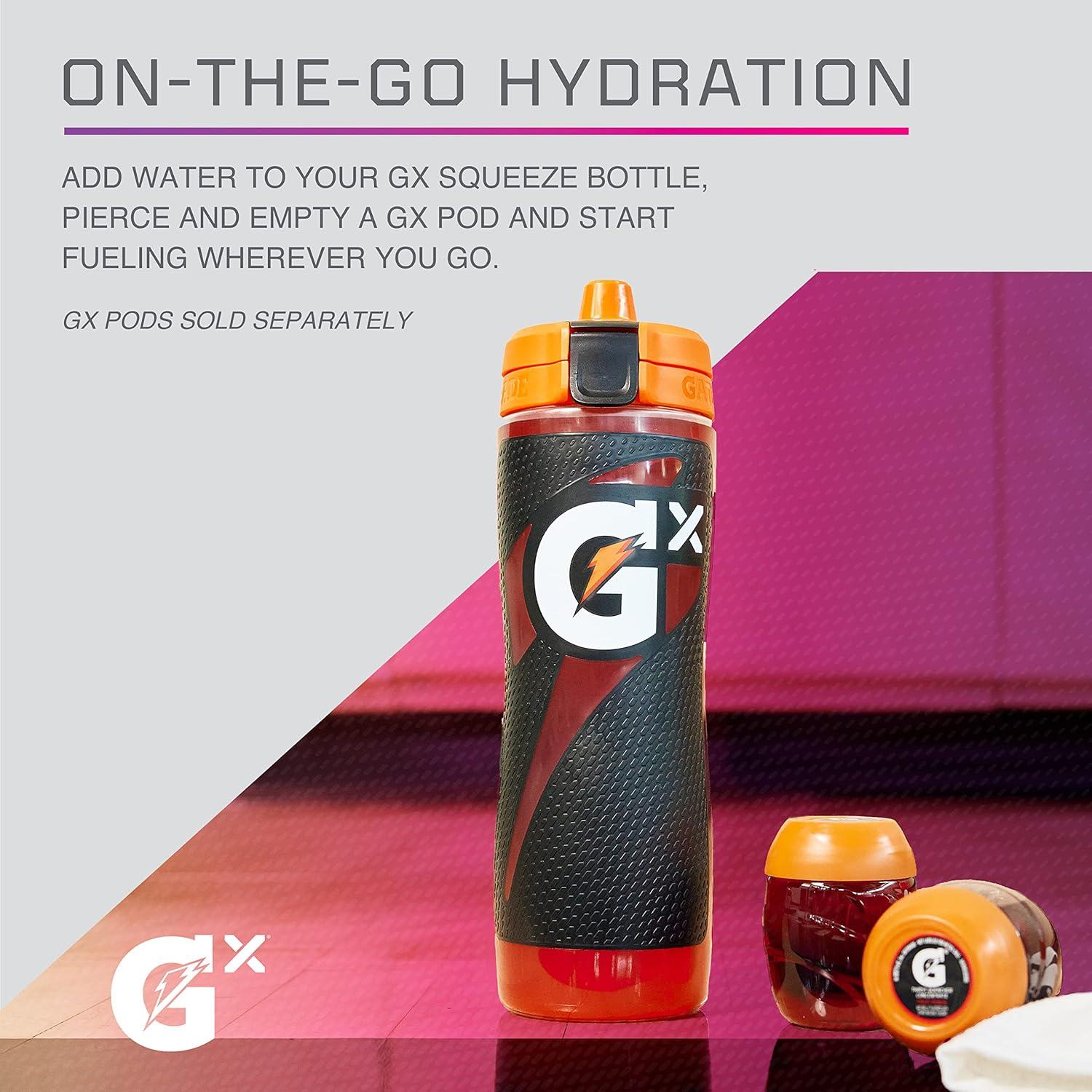 imageGatorade Gx Hydration System NonSlip Gx Squeeze Bottles ampamp Gx Sports Drink Concentrate PodsGrayOrange