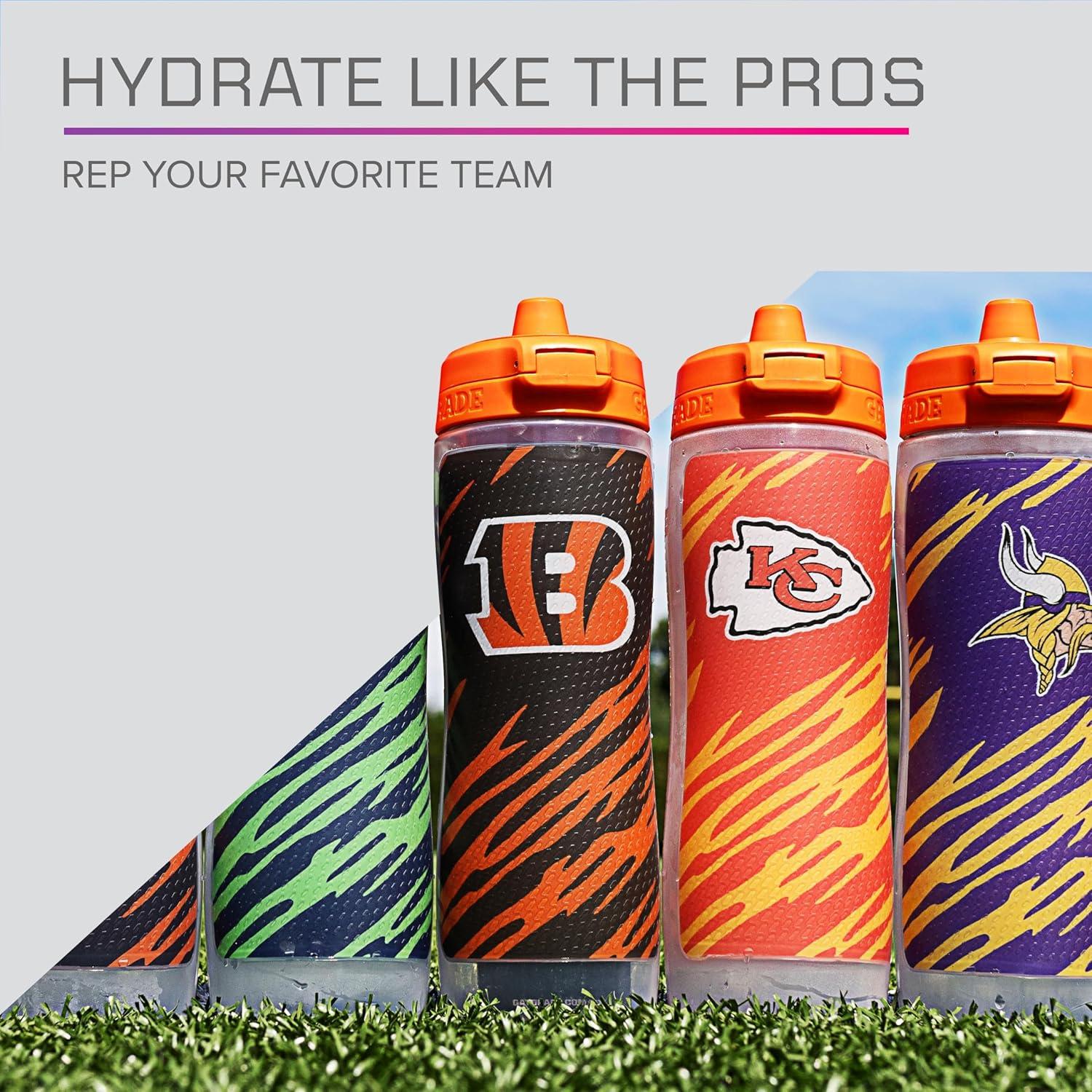 imageGatorade Gx NFL NonSlip Squeeze Bottles 30 fl oz Gx Hydration SystemMinnesota Vikings