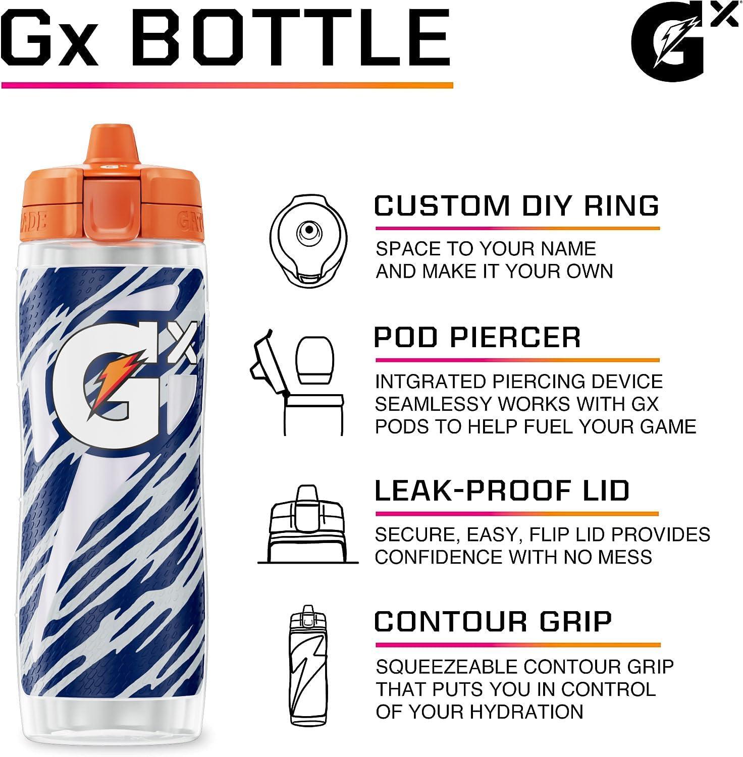 imageGatorade Gx NFL NonSlip Squeeze Bottles Gx Hydration System ampamp Gx Sports Drink Concentrate PodsLos Angeles Chargers