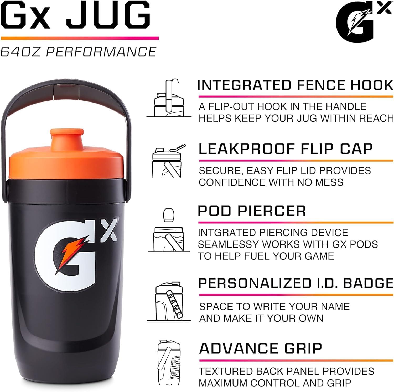 imageGatorade Gx Performance Jug 64oz Leakproof Non Slip Grip Great for Athletes RedCobalt