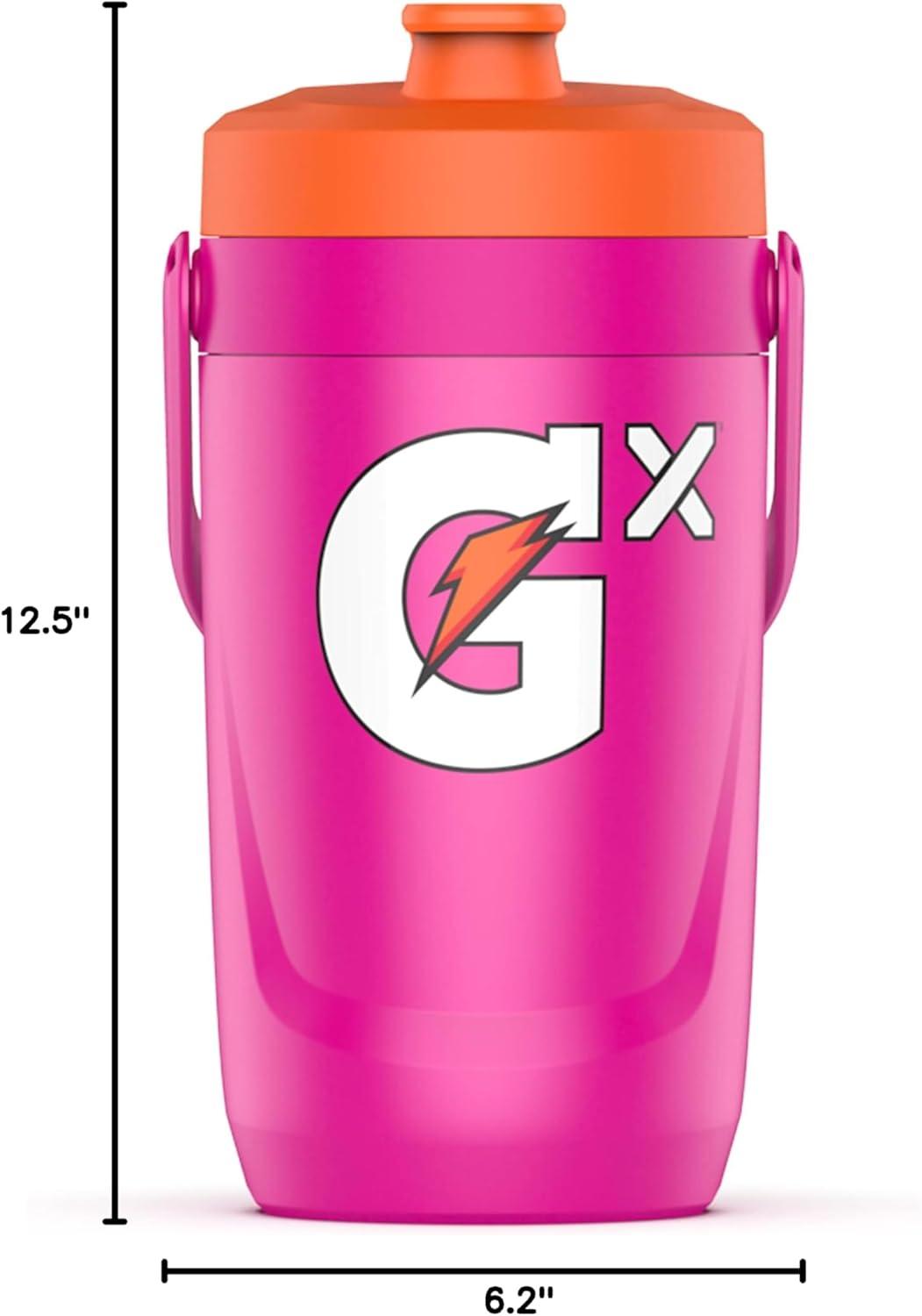 imageGatorade Gx Performance Jug 64oz Leakproof Non Slip Grip Great for Athletes RedNeon Pink