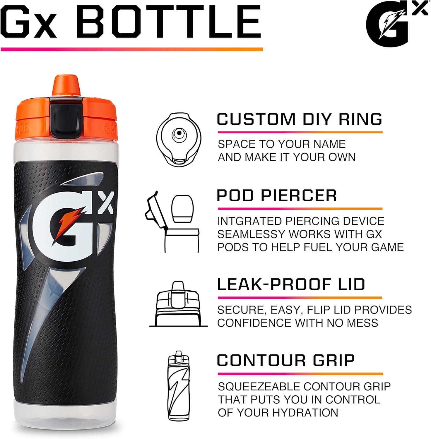 imageGatorade Gx Plastic Squeeze Bottle White 30ozBlack