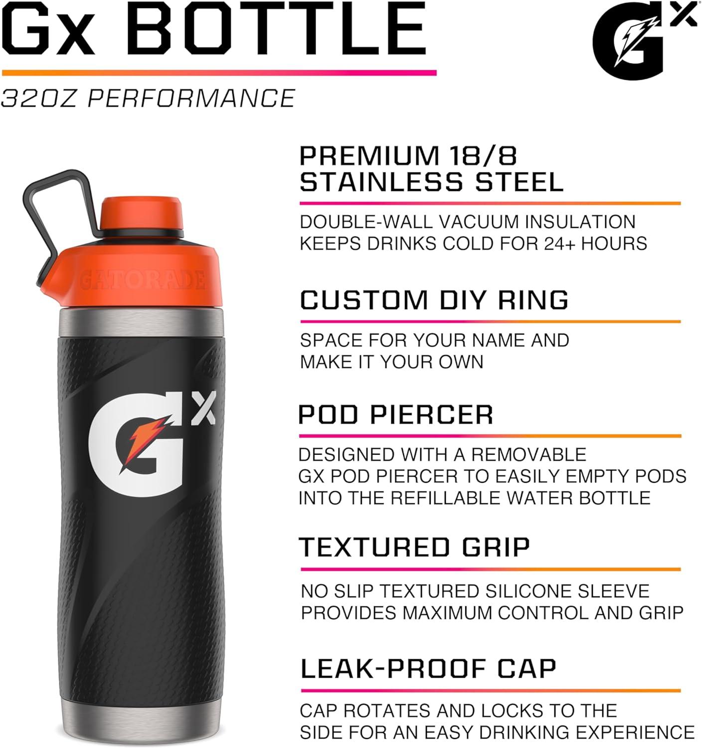 imageGatorade Gx Stainless Steel Bottle 32ozWhite