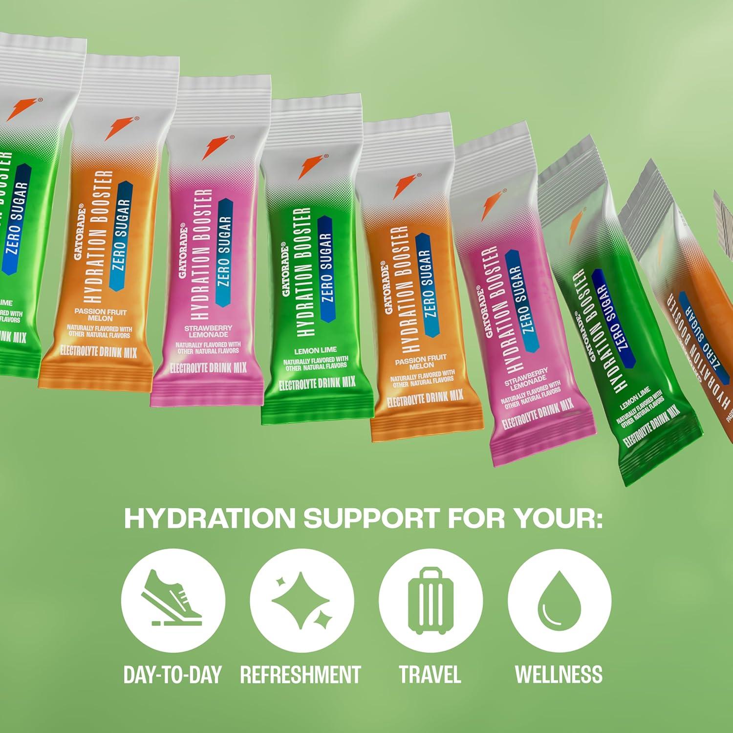imageGatorade Hydration Booster Zero Sugar  Pink Strawberry Lemonade Pack of 6Pink Strawberry Lemonade