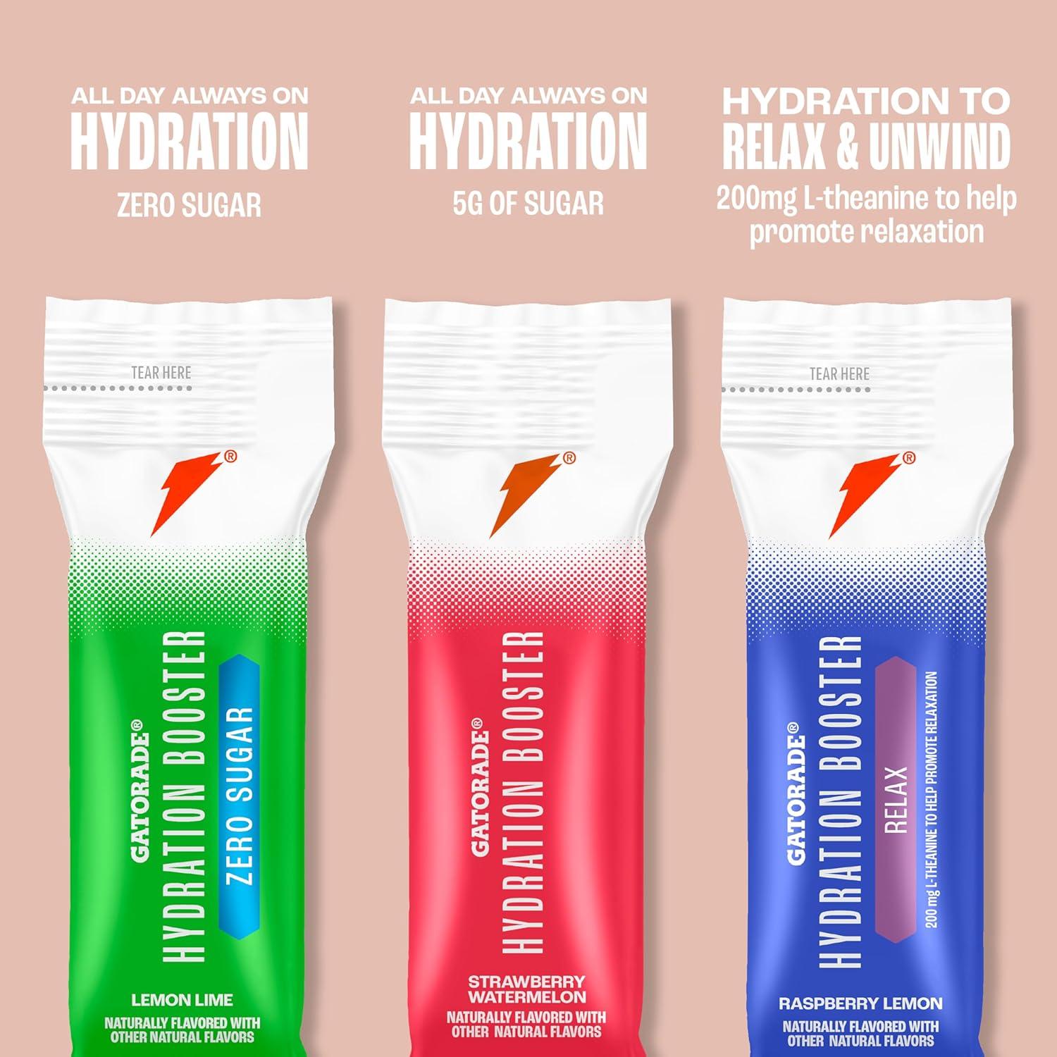 imageGatorade Hydration Booster Zero Sugar  Pink Strawberry Lemonade Pack of 6Pink Strawberry Lemonade