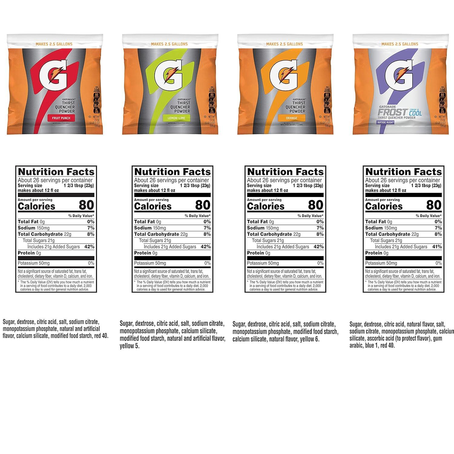 imageGatorade Instant Powder Glacier Freeze 21 Ounce Pack of 324Flavor Variety Pack