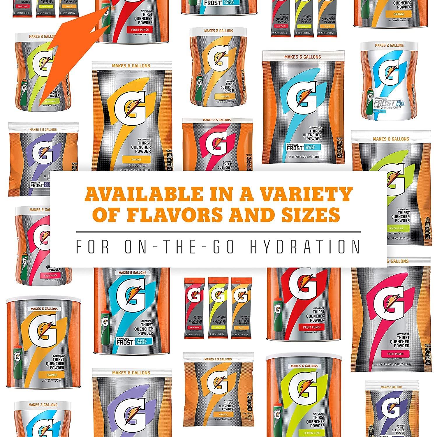 imageGatorade Instant Powder Glacier Freeze 21 Ounce Pack of 324Flavor Variety Pack