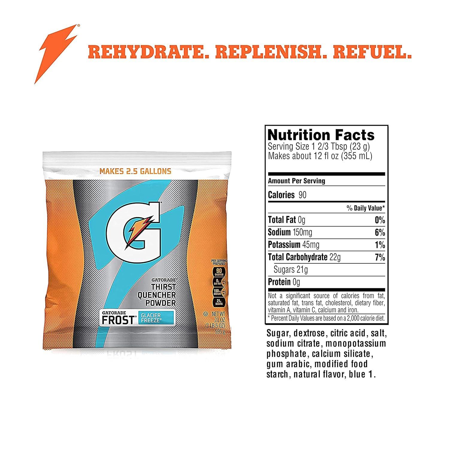 imageGatorade Instant Powder Glacier Freeze 21 Ounce Pack of 32Glacier Freeze