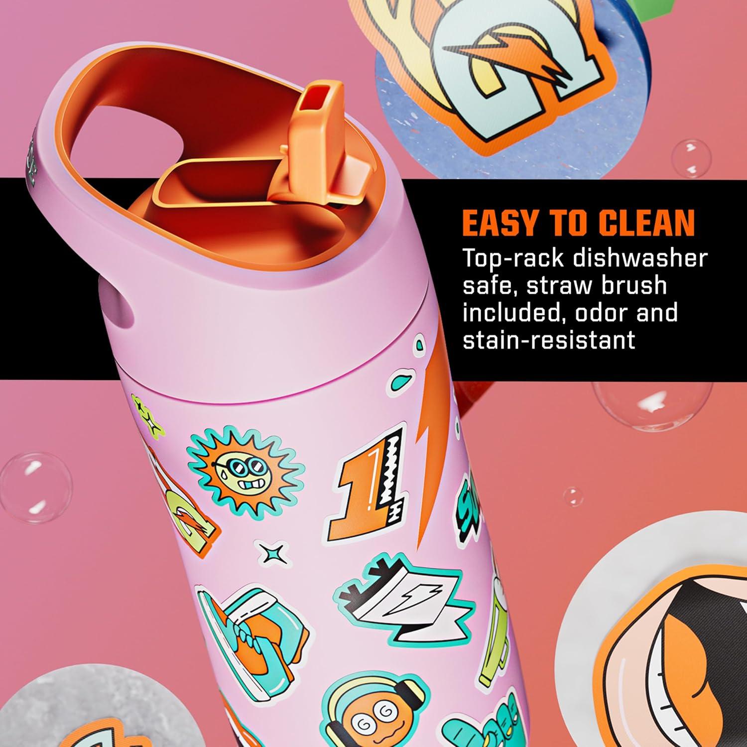 imageGatorade Kids Rookie Metal Water Bottle 12oz Stainless Steel Bottle DoubleWall Insulation Vacuum Insulated Thermo MugRed