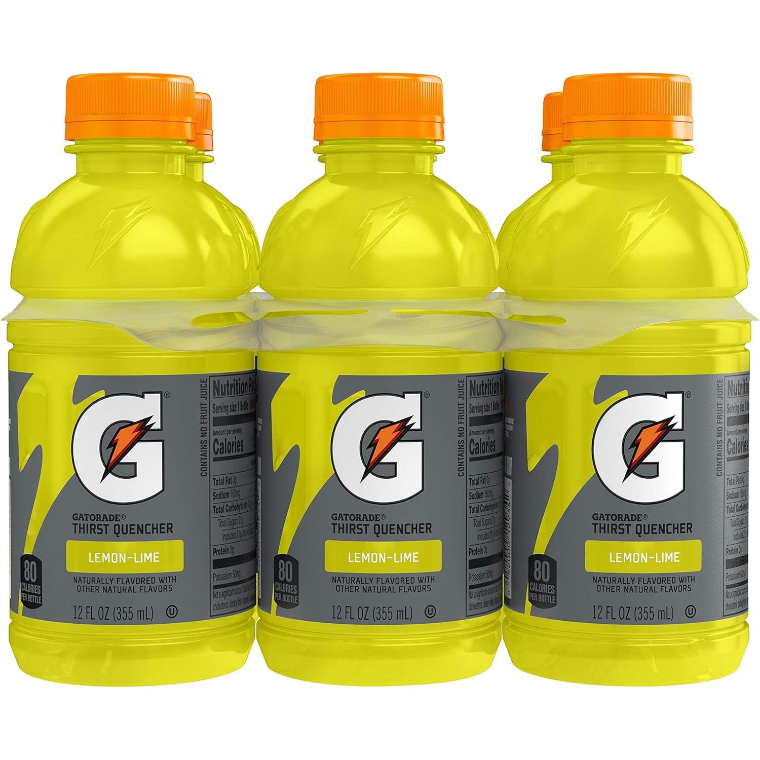 imageGatorade Orange Thirst Quencher 12 Fl Oz Bottles 6 PackLemon Lime