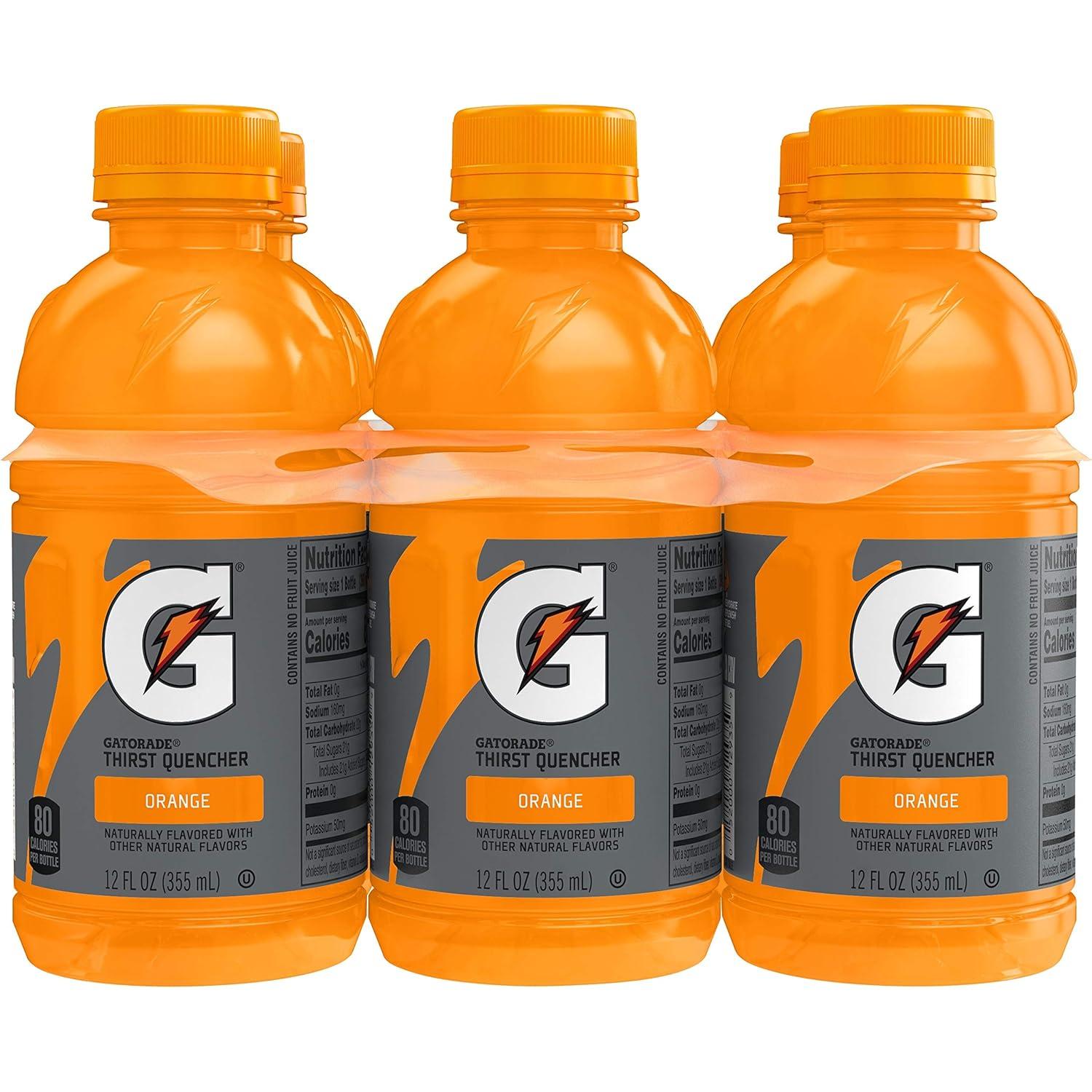 imageGatorade Orange Thirst Quencher 12 Fl Oz Bottles 6 PackOrange