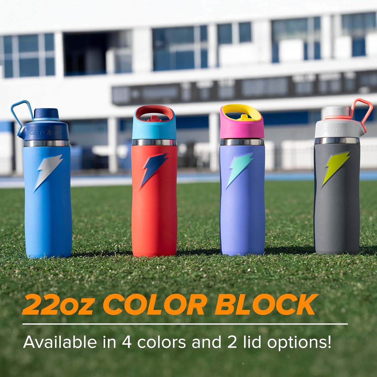 imageGatorade Overtime 22oz Stainless Steel Water BottleRedBlue