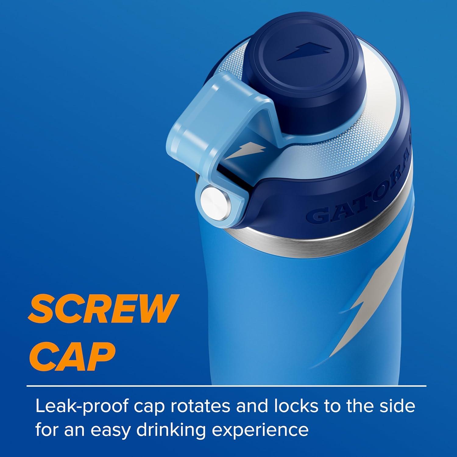 imageGatorade Overtime 22oz Stainless Steel Water BottleRoyal BlueNavy