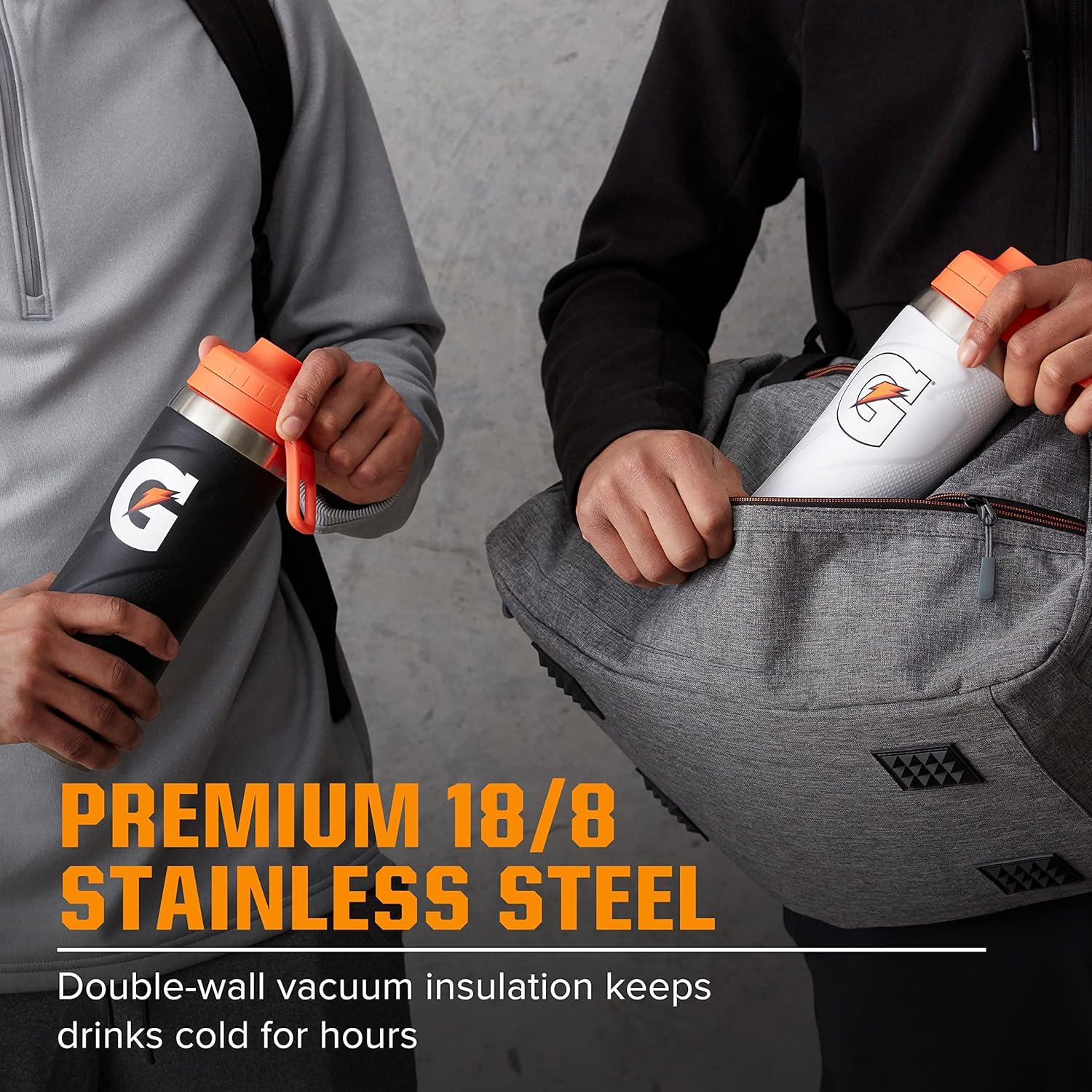 imageGatorade Stainless Steel Sport Bottle 26oz DoubleWall InsulationBlack