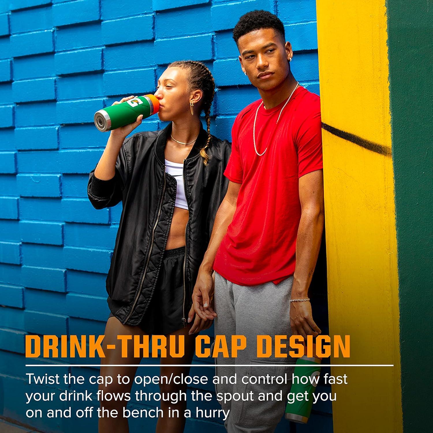 imageGatorade Stainless Steel Sport Bottle 26oz DoubleWall InsulationBlack