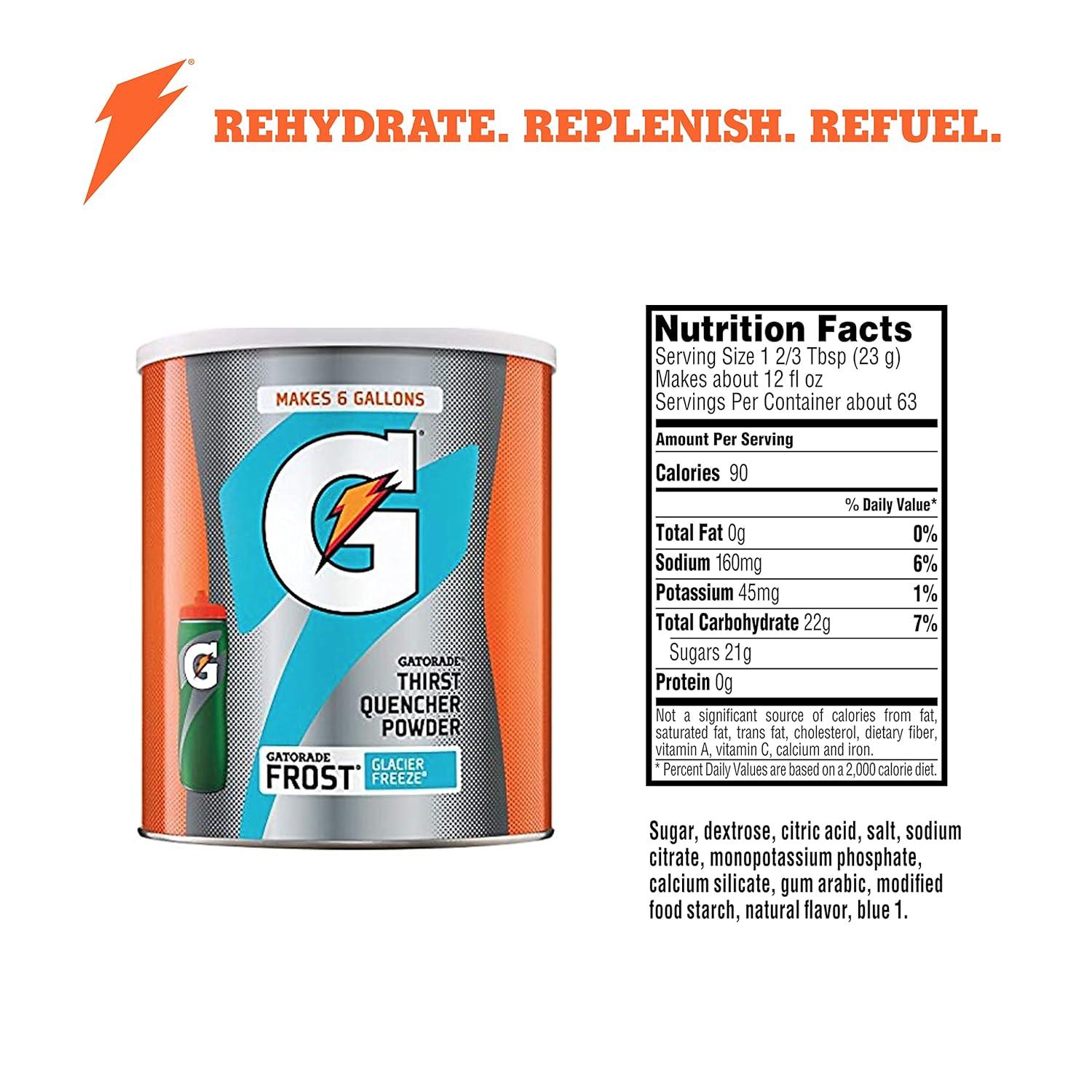 imageGatorade Thirst Quencher 51Oz Powder Variety Pack Pack of 3Glacier Freeze