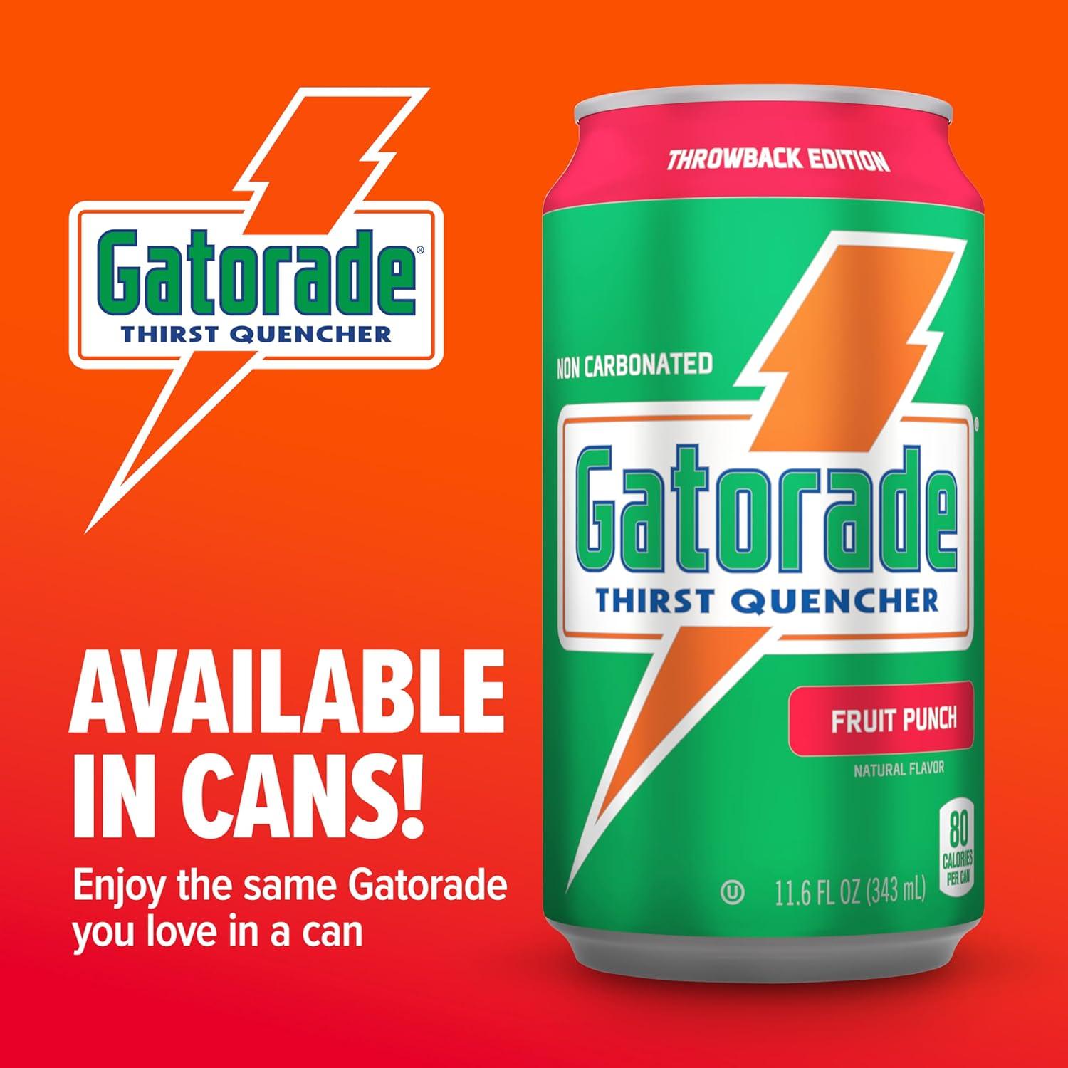 imageGatorade Thirst Quencher Orange 116 Fl Oz Cans Pack of 18Fruit Punch