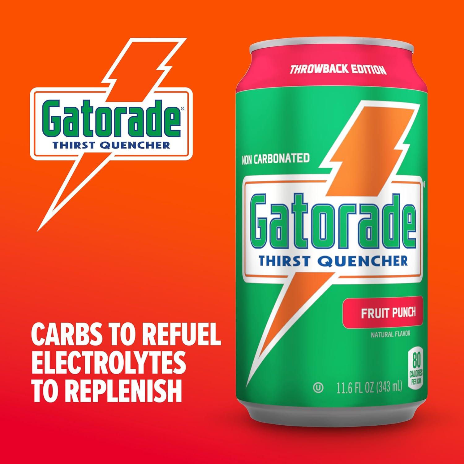 imageGatorade Thirst Quencher Orange 116 Fl Oz Cans Pack of 18Fruit Punch