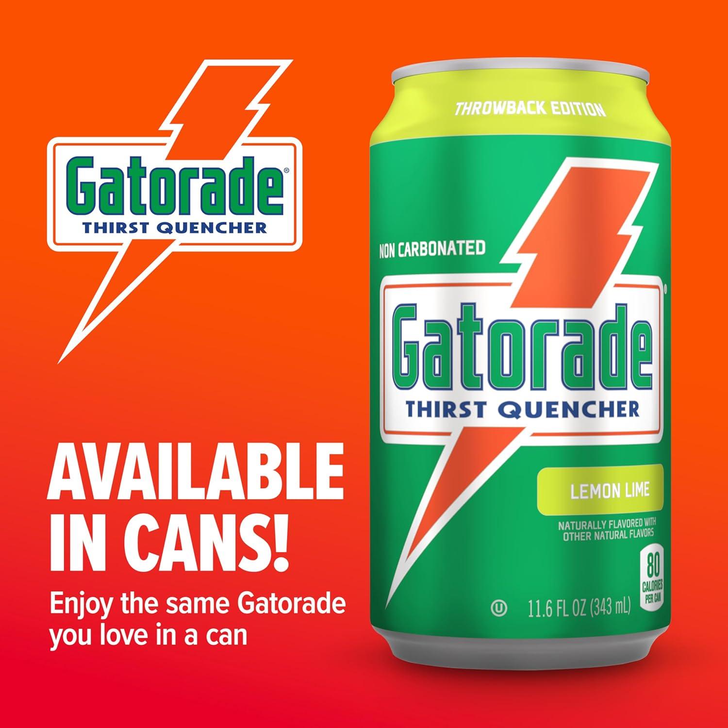 imageGatorade Thirst Quencher Orange 116 Fl Oz Cans Pack of 18LemonLime