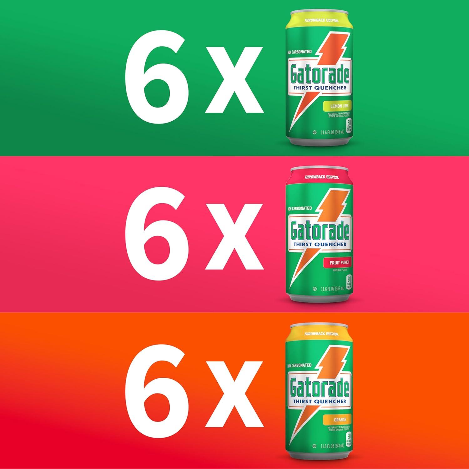 imageGatorade Thirst Quencher Orange 116 Fl Oz Cans Pack of 18Variety Pack