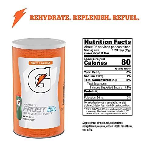 imageGatorade Thirst Quencher Powder Lemon Lime 765 OuncePack of 1Glacier Cherry