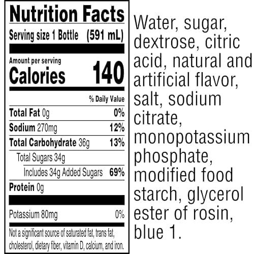 imageGatorade Thirst Quencher Sports Drink Fruit Punch 20oz Bottle 8 Pack Electrolytes for RehydrationCool Blue