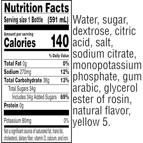 imageGatorade Thirst Quencher Sports Drink Fruit Punch 20oz Bottle 8 Pack Electrolytes for RehydrationLemon Lime