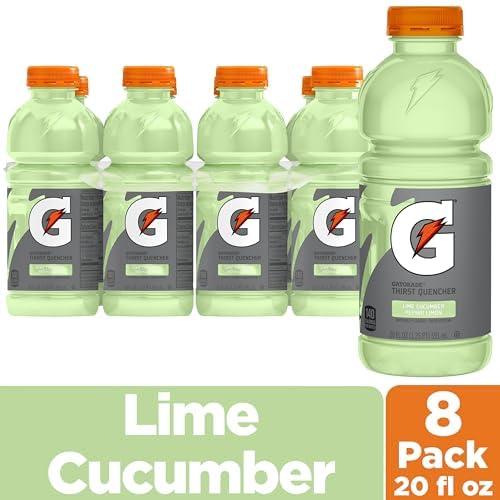 imageGatorade Thirst Quencher Sports Drink Fruit Punch 20oz Bottle 8 Pack Electrolytes for RehydrationLime Cucumber