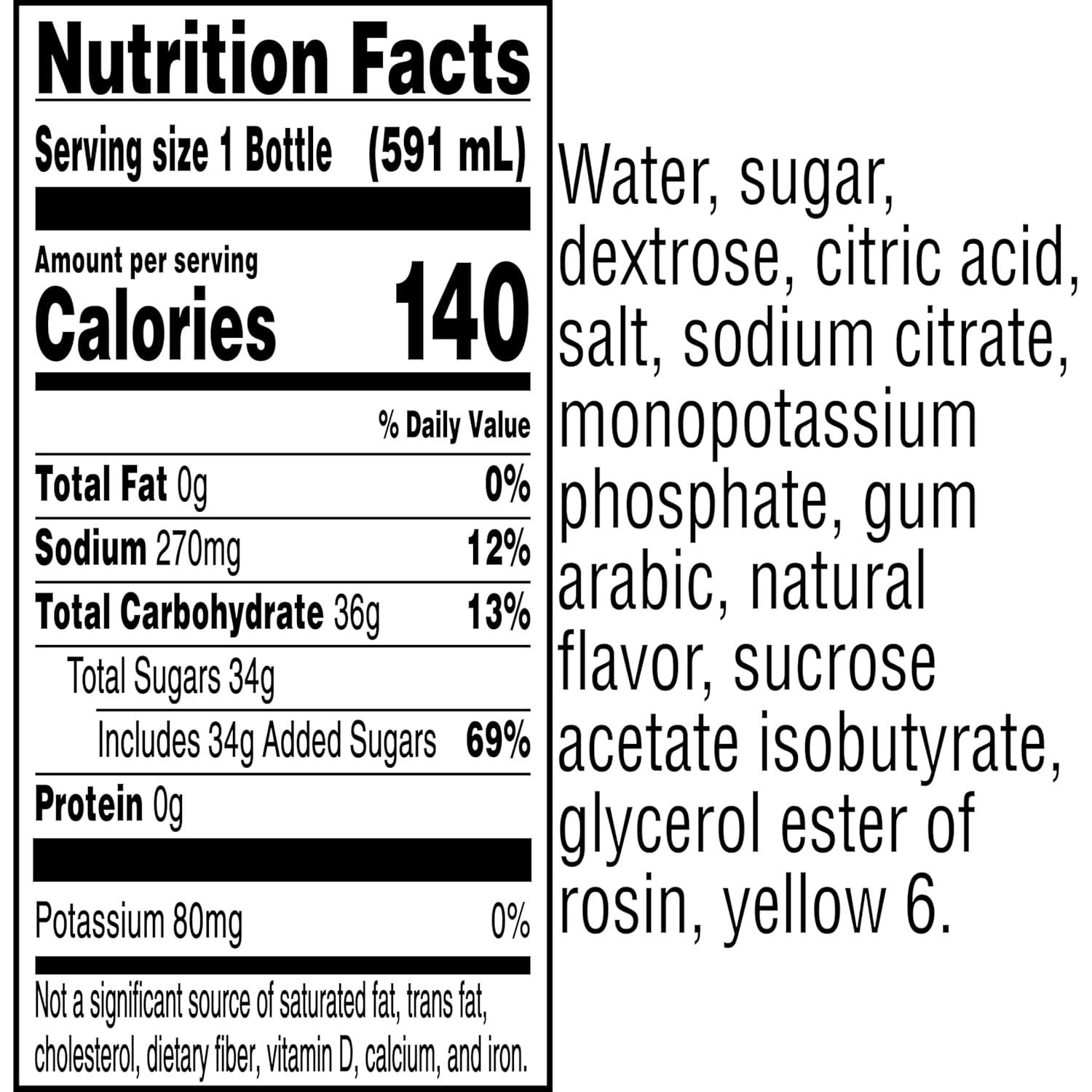 imageGatorade Thirst Quencher Sports Drink Fruit Punch 20oz Bottle 8 Pack Electrolytes for RehydrationOrange