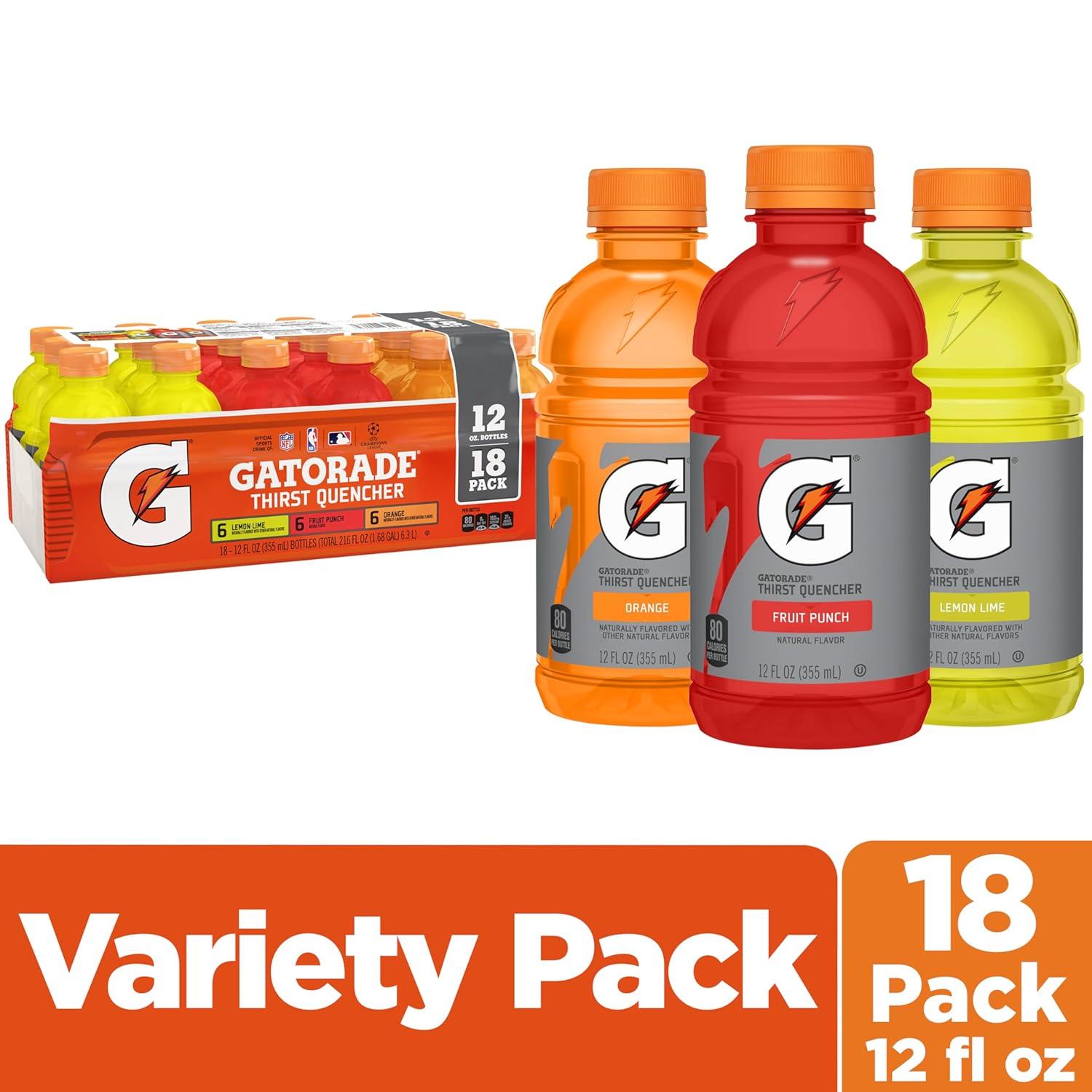 imageGatorade Thirst Quencher Sports Drink Variety Pack 12 Fl Oz Pack of 18Classic Variety