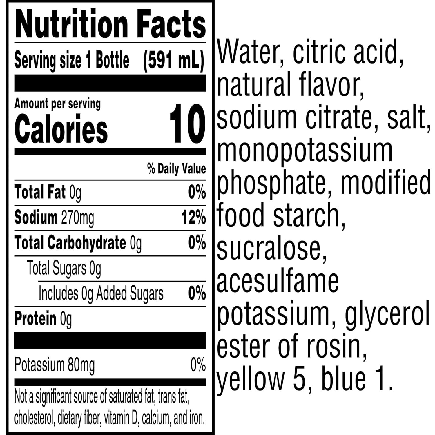 imageGatorade Zero Sugar Thirst Quencher Sports Drinks LemonLime 20 Ounce Bottles Pack of 8Zero Sugar  Apple Burst