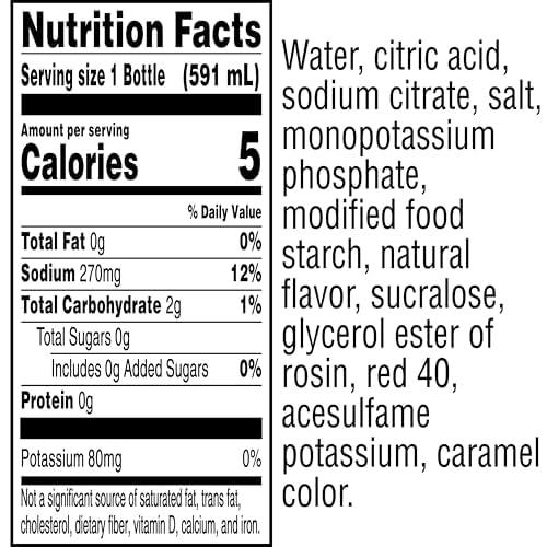 imageGatorade Zero Sugar Thirst Quencher Sports Drinks LemonLime 20 Ounce Bottles Pack of 8Zero Sugar  Fruit Punch
