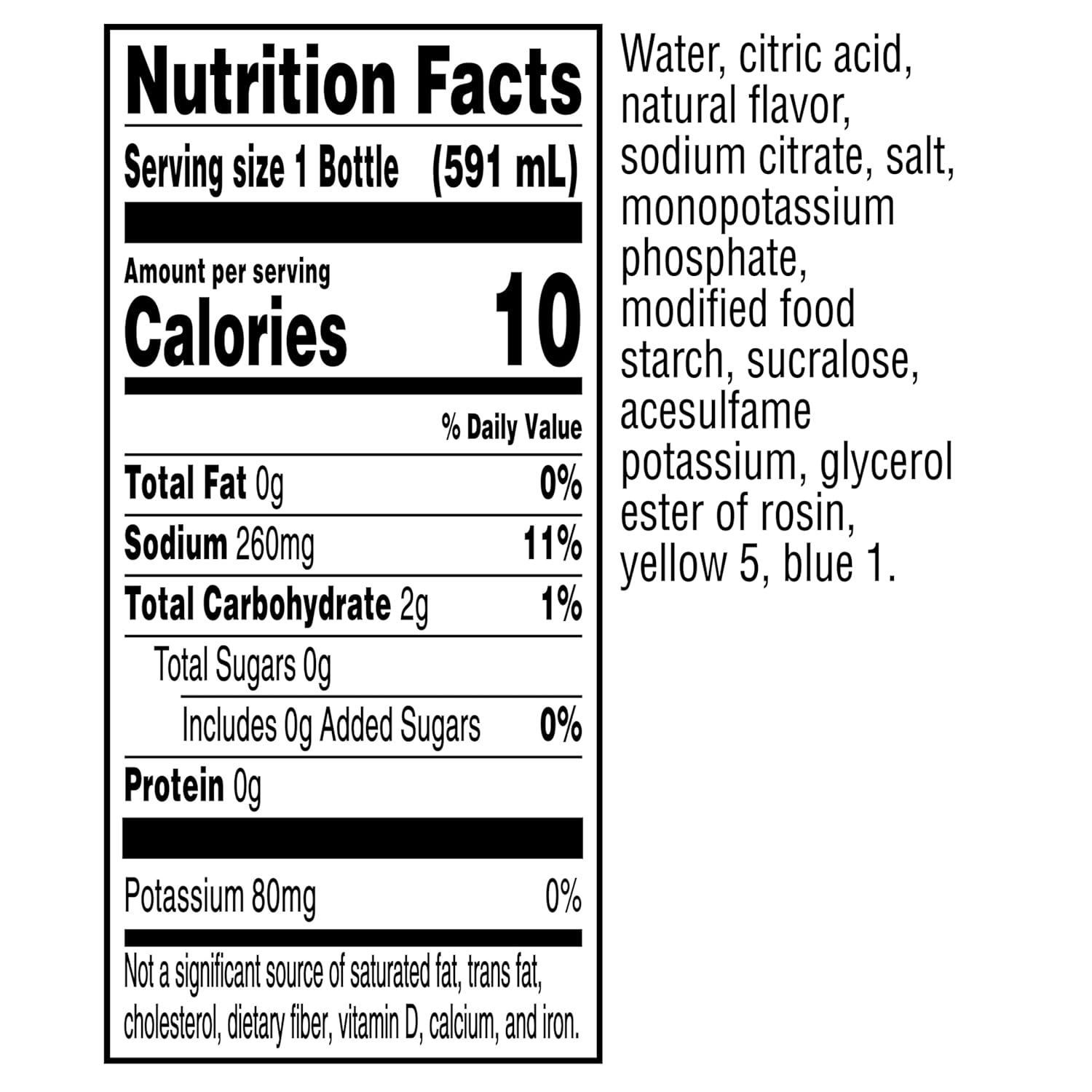 imageGatorade Zero Sugar Thirst Quencher Sports Drinks LemonLime 20 Ounce Bottles Pack of 8Zero Sugar  Lime Cucumber