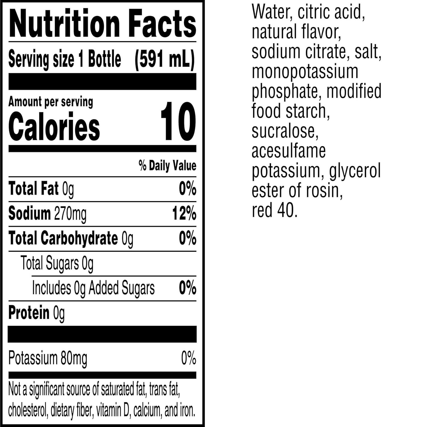 imageGatorade Zero Sugar Thirst Quencher Sports Drinks LemonLime 20 Ounce Bottles Pack of 8Zero Sugar  Watermelon Splash