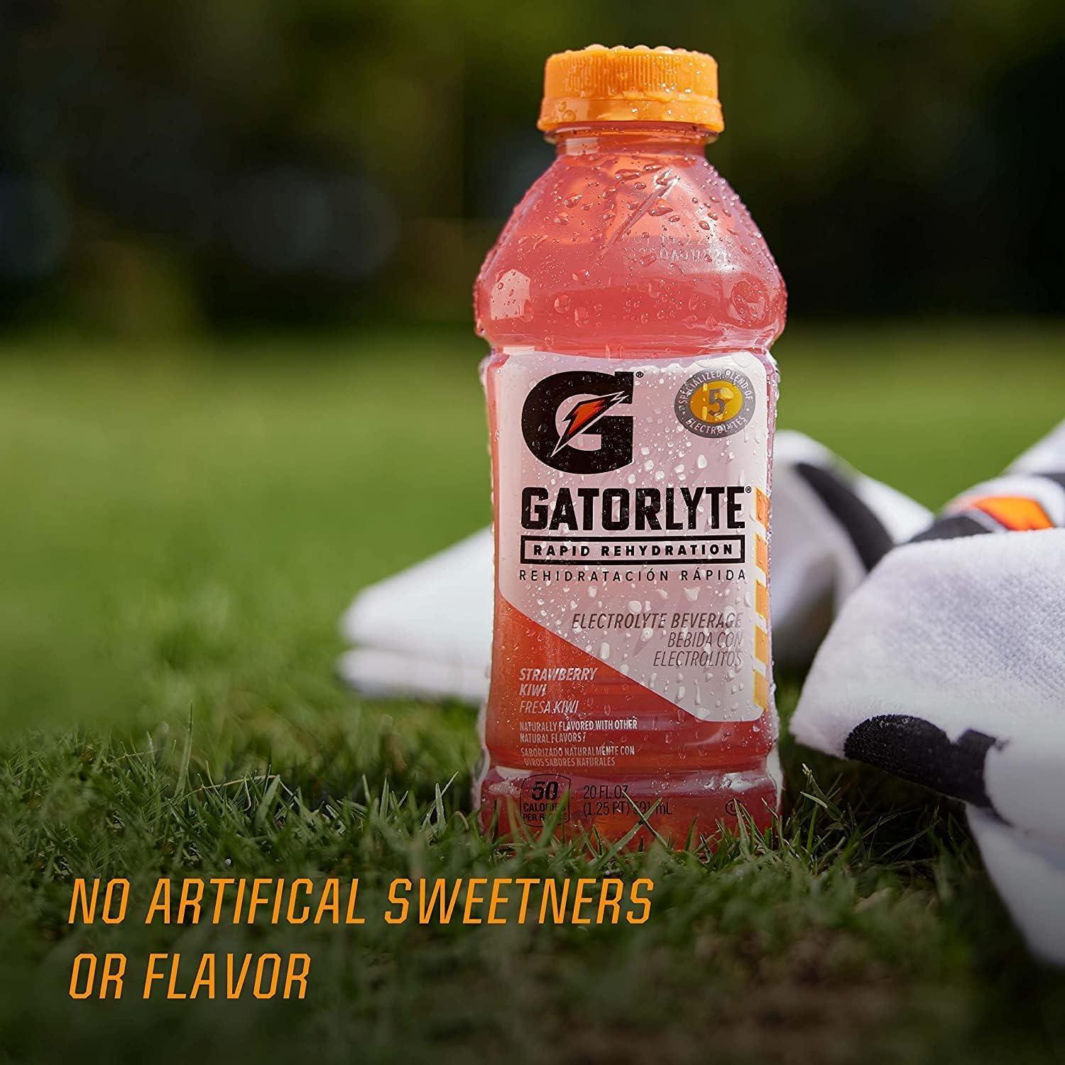 imageGatorlyte Rapid Rehydration Electrolyte Drink 3 Flavor Variety Pack Specialized Blend of 5 Electrolytes Lower Sugar No Artificial Sweeteners No Artificial Flavors 20 fl oz Bottles 12 PackMixed Berry Variety