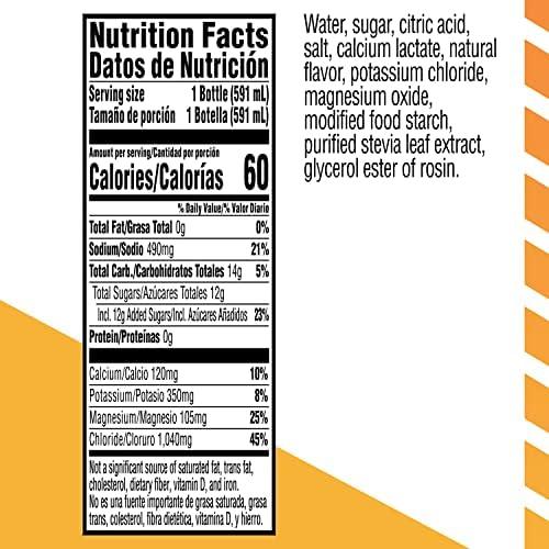 imageGatorlyte Rapid Rehydration Electrolyte Drink Strawberry Kiwi Specialized Blend of 5 Electrolytes Lower Sugar No Artificial Sweeteners No Artificial Flavors 20 fl oz Bottles 12 PackCherry Lime