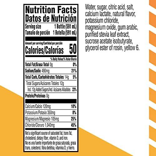 imageGatorlyte Rapid Rehydration Electrolyte Drink Strawberry Kiwi Specialized Blend of 5 Electrolytes Lower Sugar No Artificial Sweeteners No Artificial Flavors 20 fl oz Bottles 12 PackOrange