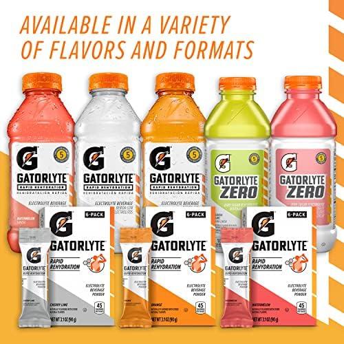imageGatorlyte Zero Rehydration Electrolyte Drink 3 Flavor Variety Pack Specialized Blend of 5 Electrolytes Zero Sugar No Artificial Sweeteners No Artificial Flavors 20 fl oz Bottles 12 PackStrawberry Kiwi