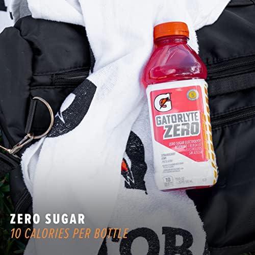 imageGatorlyte Zero Rehydration Electrolyte Drink 3 Flavor Variety Pack Specialized Blend of 5 Electrolytes Zero Sugar No Artificial Sweeteners No Artificial Flavors 20 fl oz Bottles 12 PackStrawberry Kiwi