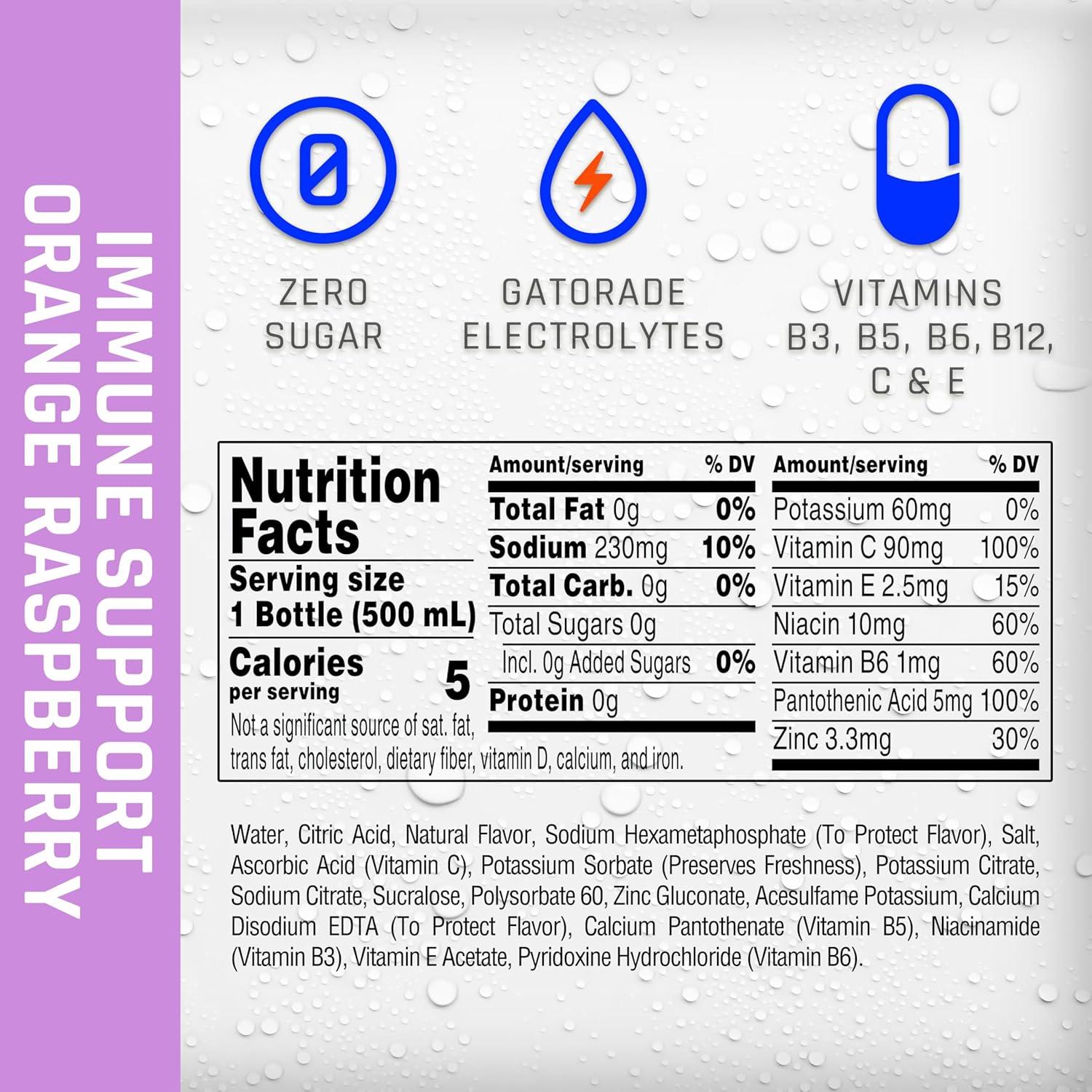 imagePropel Immune Support Electrolyte Enhanced Water Sports Drink Pineapple Peach Flavored Water 100 DV Vitamin C  Zinc Zero Calorie ampamp Zero Sugar Hydration with Electrolytes and Vitamins 169 fl oz Water Bottles 12 PackLemon Blackberry
