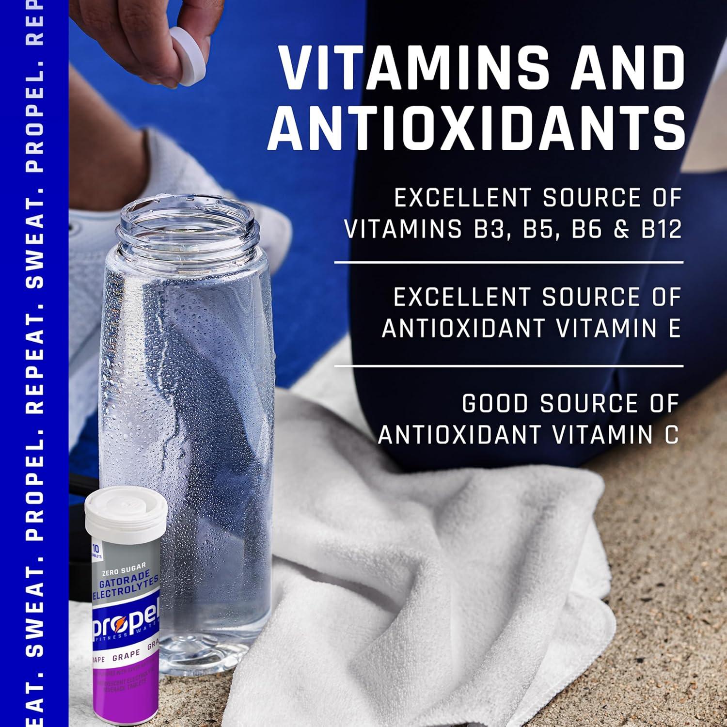 imagePropel Tablets 4 Flavor Variety Pack Makes 169oz Fl Oz 40 countKiwi Strabwerry