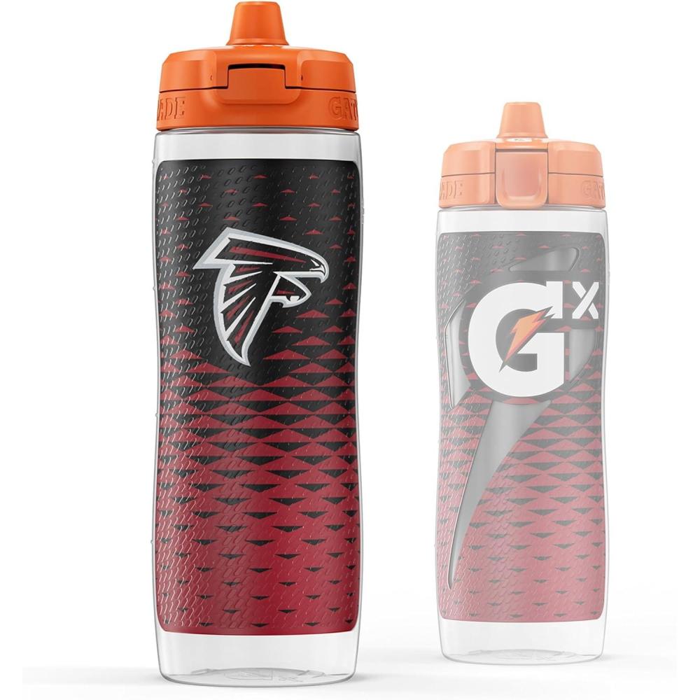 imageGatorade Gx NFL NonSlip Squeeze Bottles 30 fl oz Gx Hydration SystemAtlanta Falcons